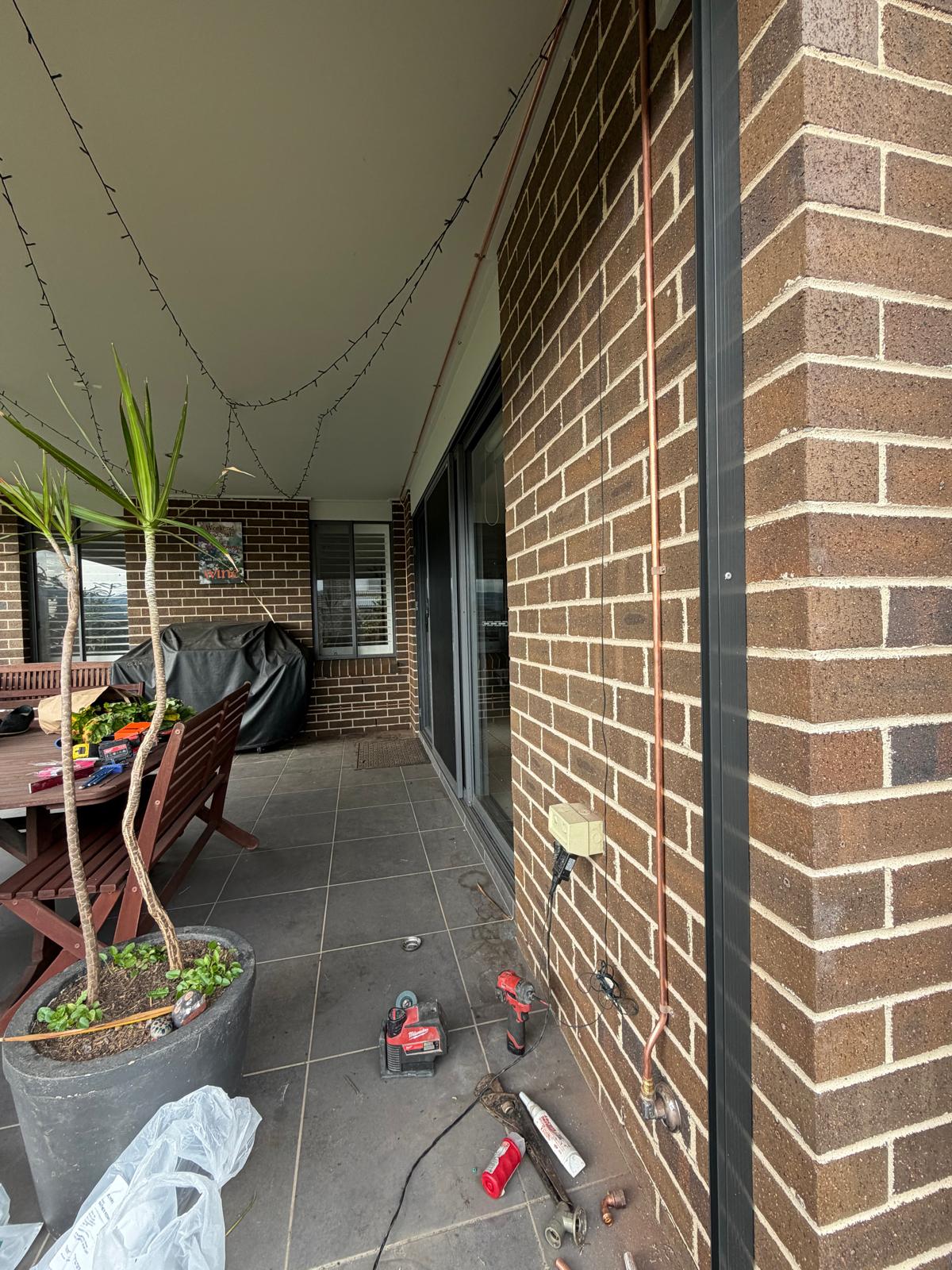 Natural gas run — copper to outdoor BBQ — Flinders | Shellharbour Plumbing