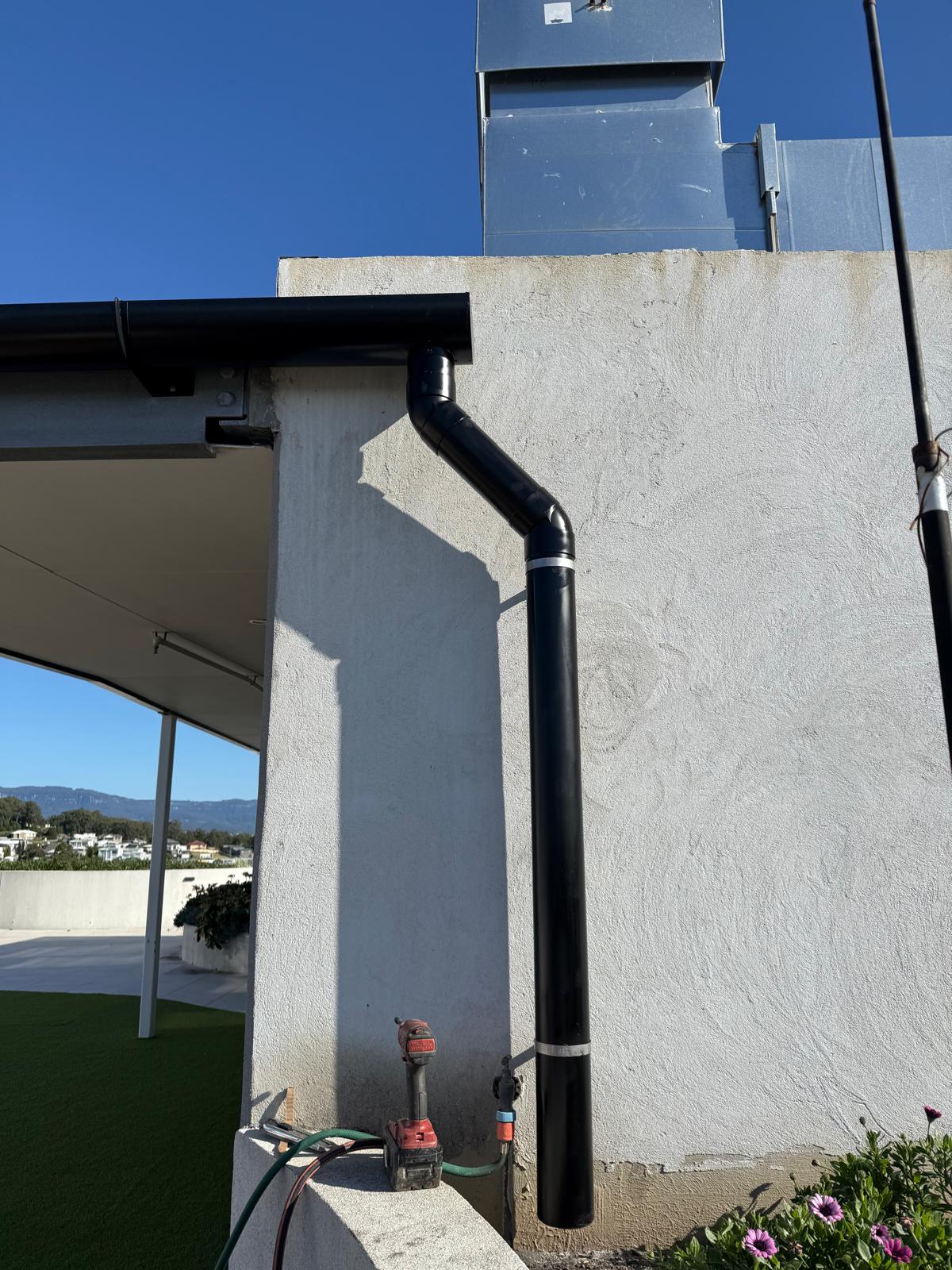 Commercial downpipe — close-up — Shell Cove | Shellharbour Plumbing