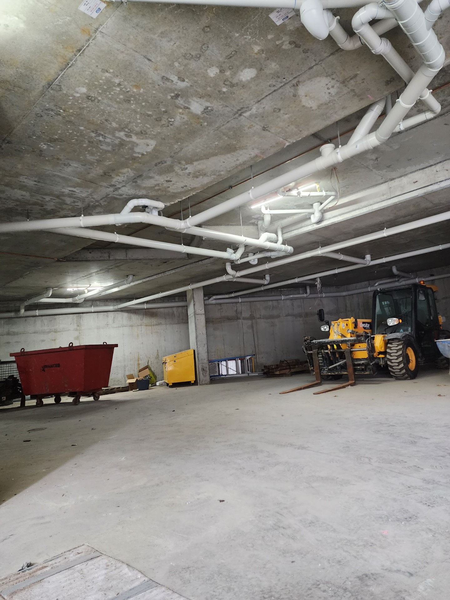 Basement carpark sanitary & stormwater rough-in — Wollongong | Shellharbour Plumbing