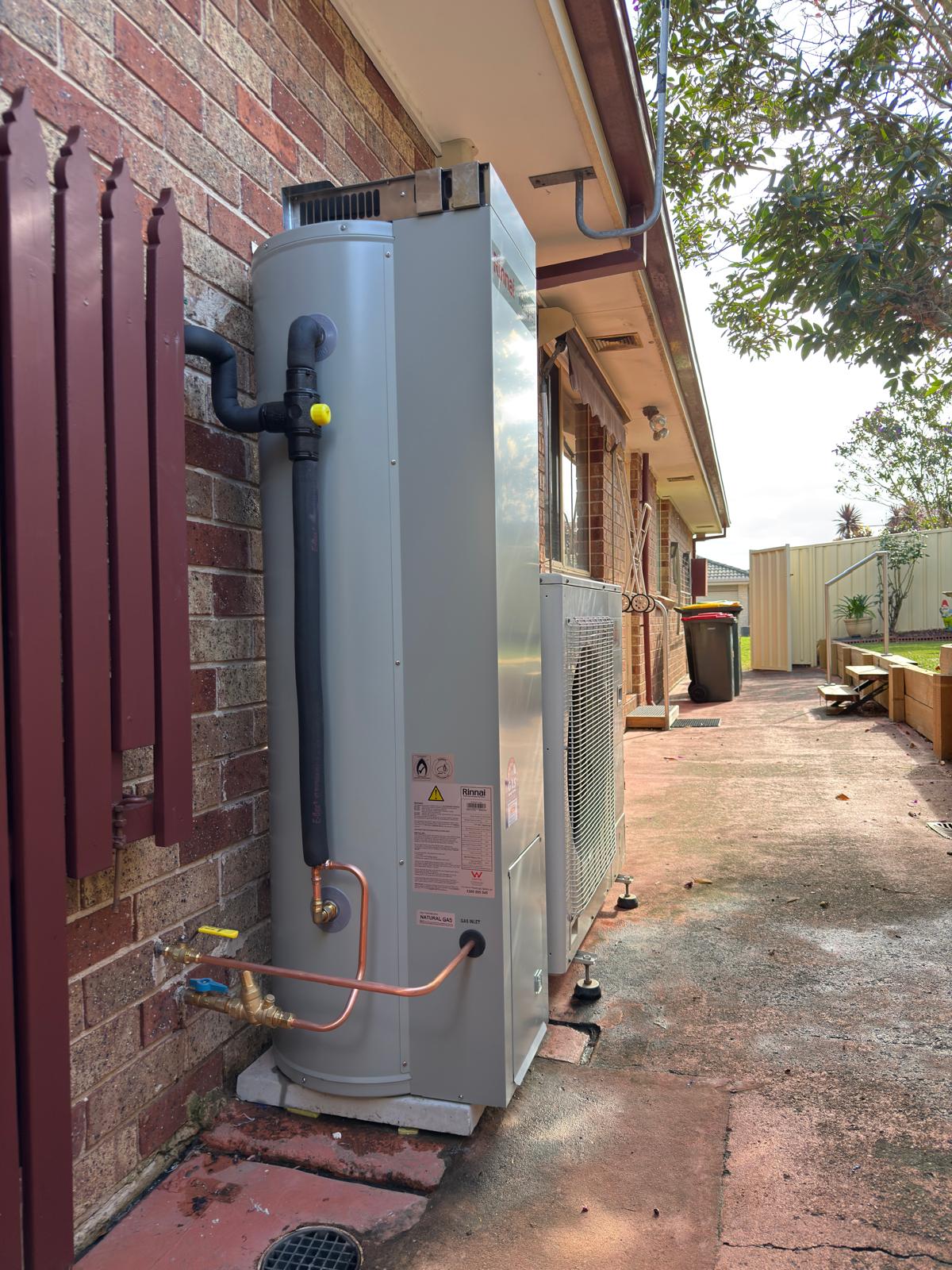Rinnai gas storage hot water — changeover — Warilla | Shellharbour Plumbing