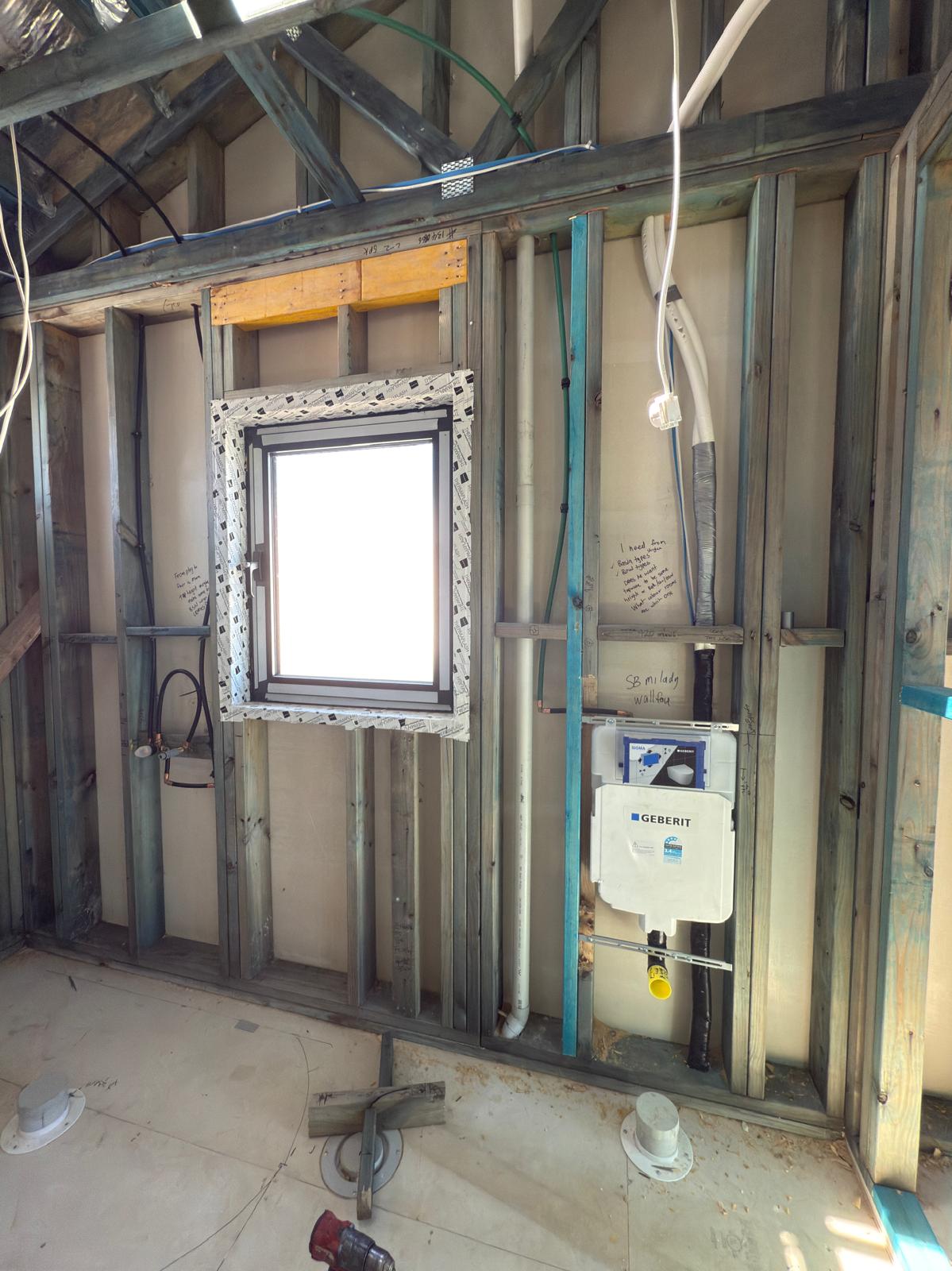 Geberit in-wall cistern rough-in — Kiama Downs | Shellharbour Plumbing