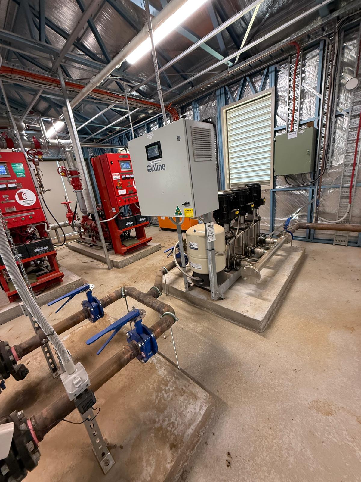 Fire pump & pressure booster room — Wollongong | Shellharbour Plumbing