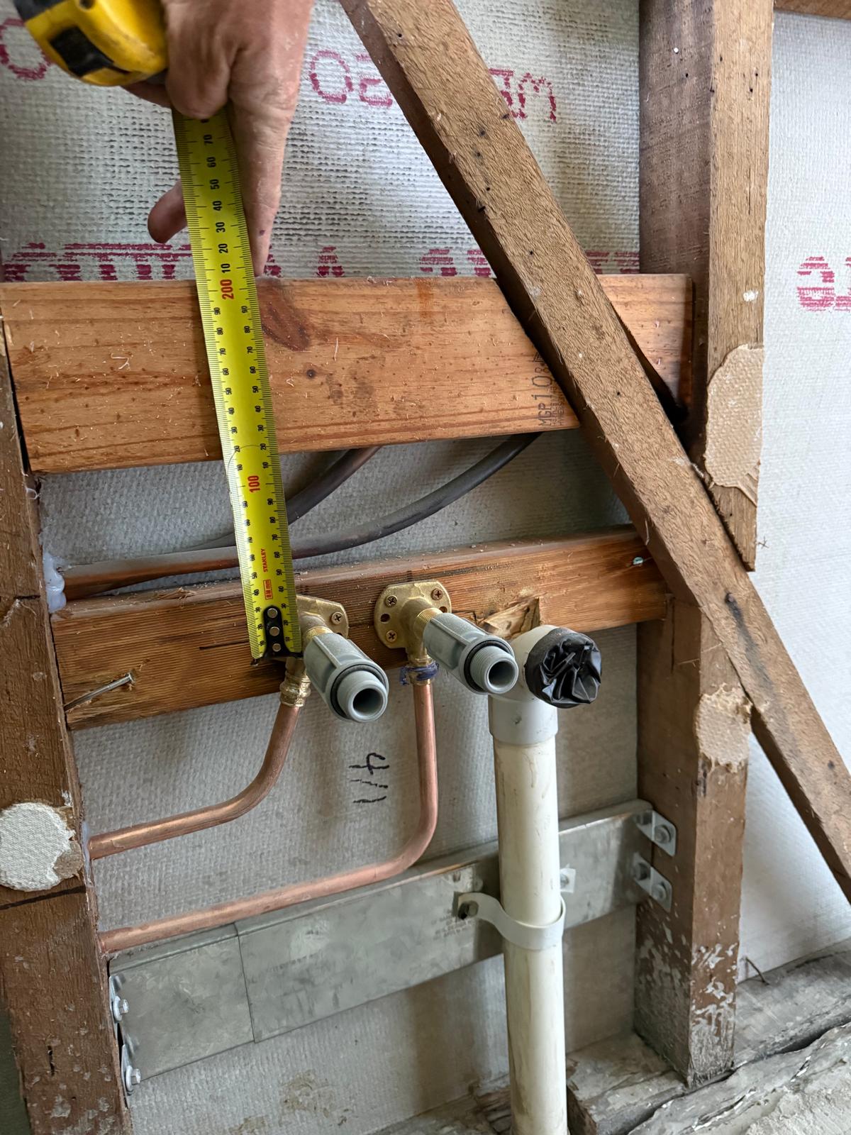 Bathroom rough-in — copper set-out — Barrack Heights | Shellharbour Plumbing